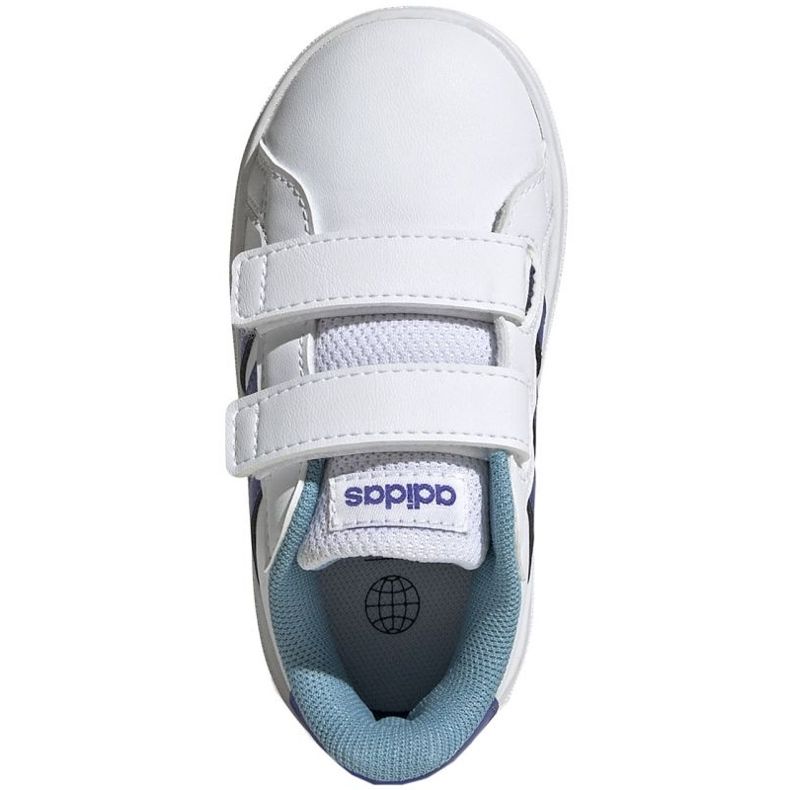 Chaussures Adidas Grand Court Lifestyle Hook and Loop HP8919 blanc 1