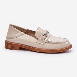 Vinceza Mocassins Nurea Vernis Beige Femme 2