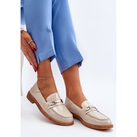 Vinceza Mocassins Nurea Vernis Beige Femme 1