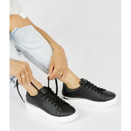 Baskets plateforme femme noires le noir 1