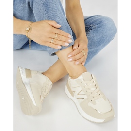 Baskets femme confortables beiges 2