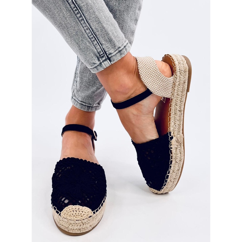Premat Sandales espadrilles ajourées noires le noir 2