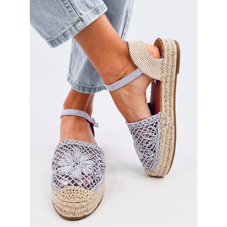 Premat Sandales espadrilles ajourées violettes 2