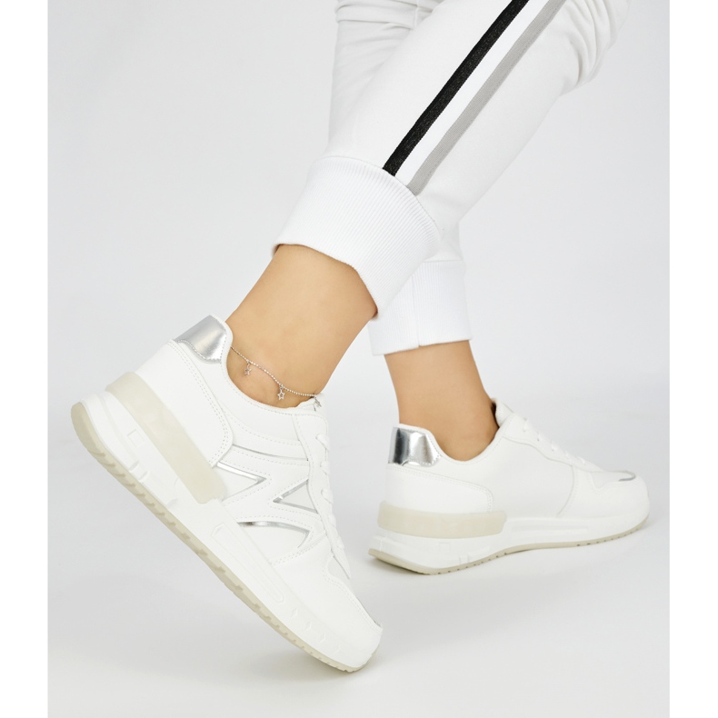 Baskets femme confortables blanches 2