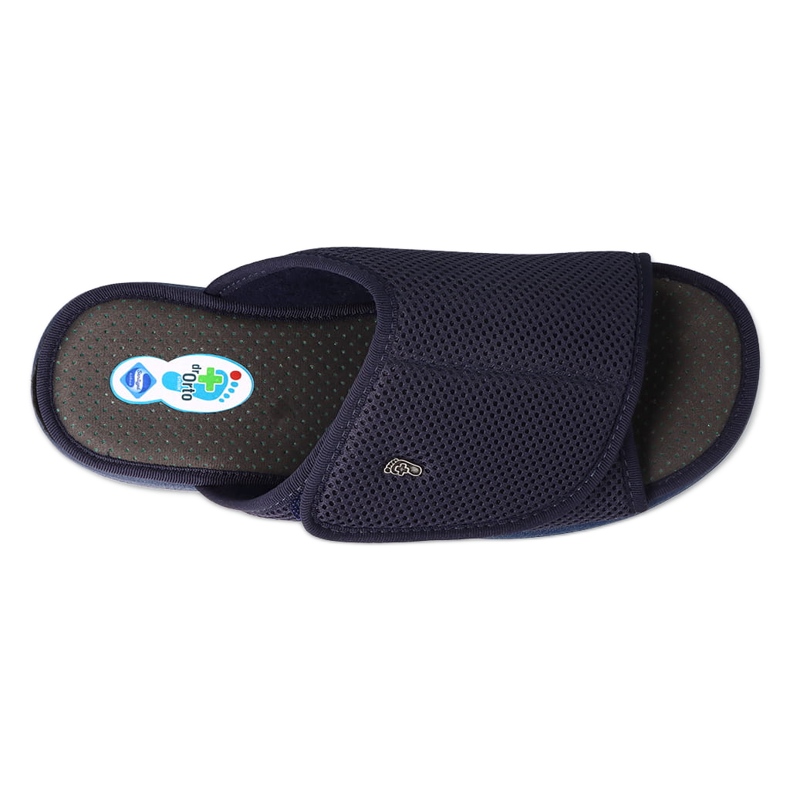 Dr.ORTO Befado chaussons pour hommes avec Velcro, pu 078M002, bleu marine 2