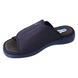 Dr.ORTO Befado chaussons pour hommes avec Velcro, pu 078M002, bleu marine 1