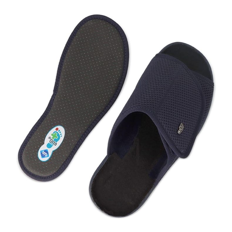 Dr.ORTO Befado chaussons pour hommes avec Velcro, pu 078M002, bleu marine 3