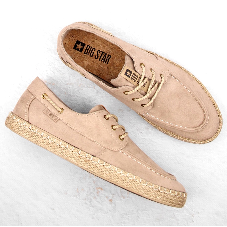 Espadrilles à lacets pour hommes Big Star NN174054 Beige 3
