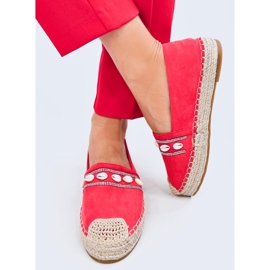 Espadrilles coquillage orange océan 1