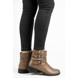 Yes Mile Bottes avec une boucle décorative brun 1