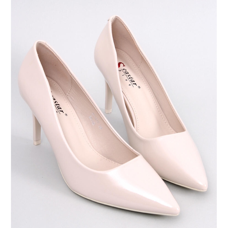 Escarpins à talons laqués Charlotte Beige 1 Escarpins à talons laqués Charlotte Beige 1