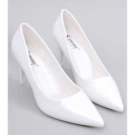 Escarpins à talons laqués blancs blanche 1