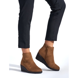 Bottes compensées marron brun 1