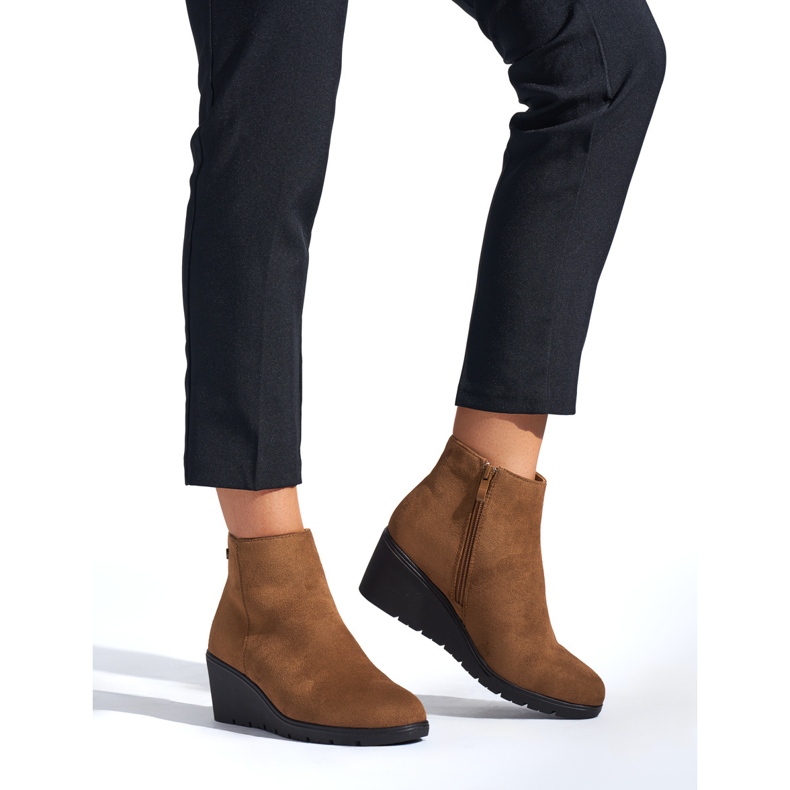 Bottes compensées marron brun 1