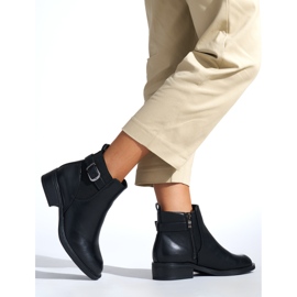 Bottines plates classiques noires pour femmes le noir 2