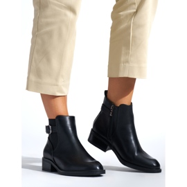 Bottines plates classiques noires pour femmes le noir 4