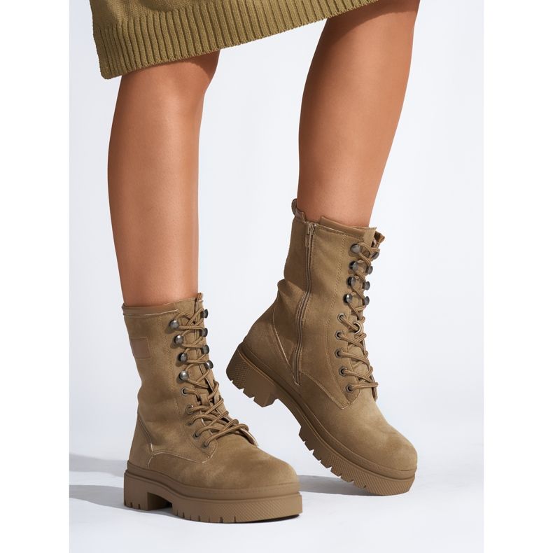 Bottines femme à lacets marron brun 1 Bottines femme à lacets marron brun 1