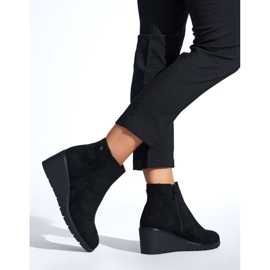 Bottines compensées noires le noir 2