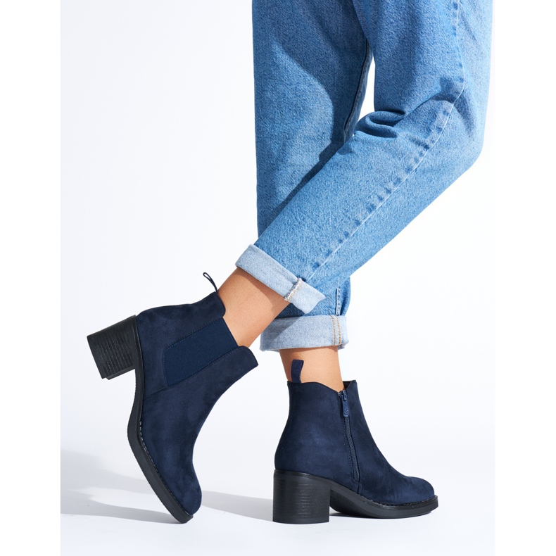 Bottines classiques bleu marine 2