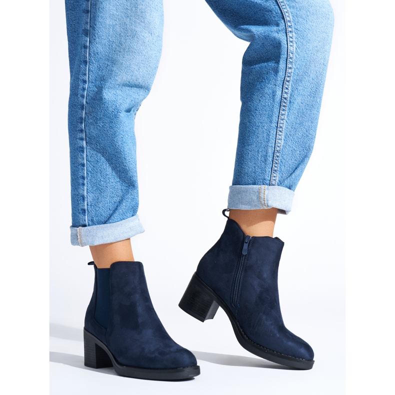 Bottines classiques bleu marine 1