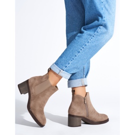 Bottines classiques beiges 2