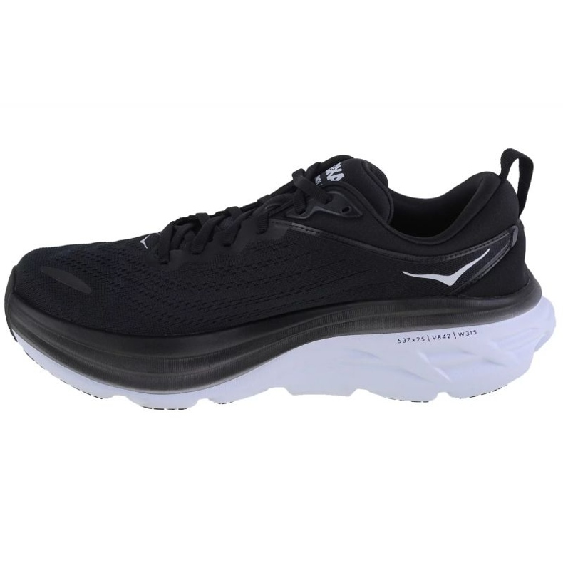 Chaussures Hoka Bondi 8 1123202-BWHT le noir 1