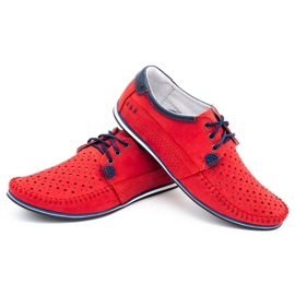 KOMODO Laceurs de chaussures pour hommes 875 ans rouge 4