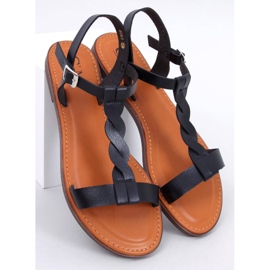 Pourta Sandales femme noires le noir 1