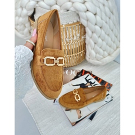 Mocassins Femme En Daim À Talons Plats Camel Misal brun 3