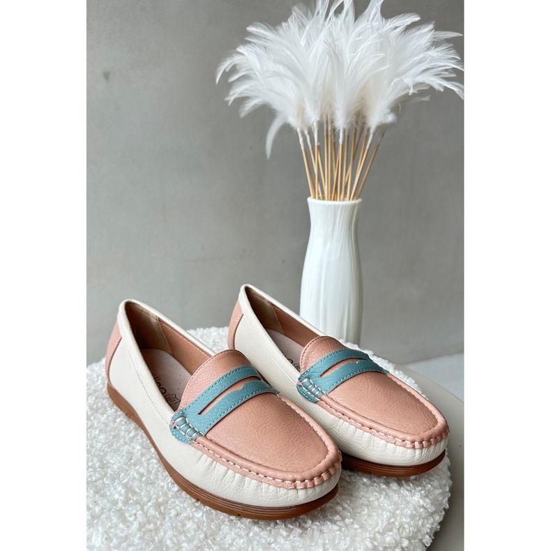Mocassins Femme Eco Cuir Rose Vikitara 1