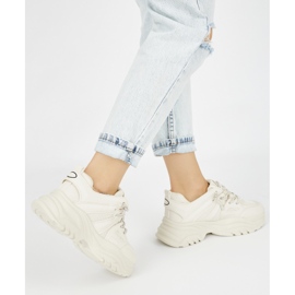 Baskets femme beiges 2