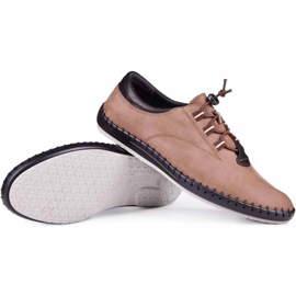 Kampol Chaussures décontractées pour hommes 337 / OL marron beige 2 Kampol Chaussures décontractées pour hommes 337 / OL marron beige 2