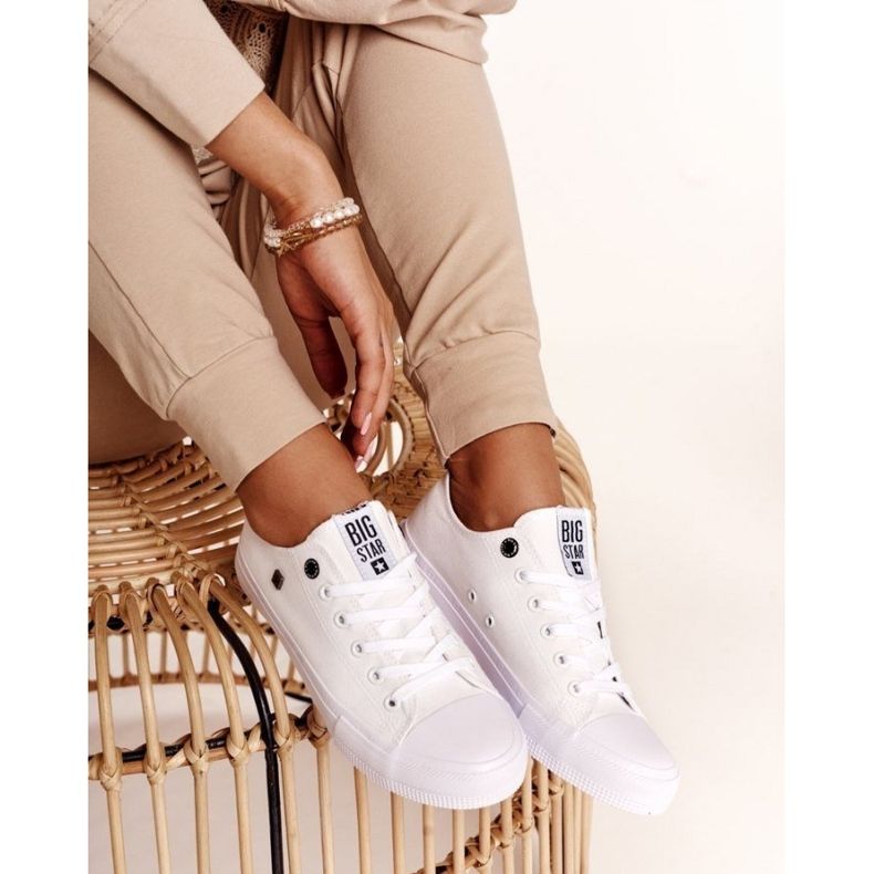 Baskets Basses Classiques Femme Big Star AA274010 Blanc 2