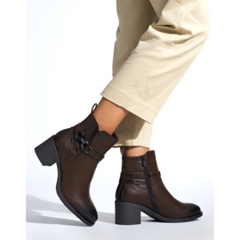 Bottines femme marron brun 2