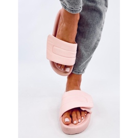 Cueto Pantoufles en nylon rose 2