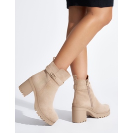 Bottines femme beiges 2