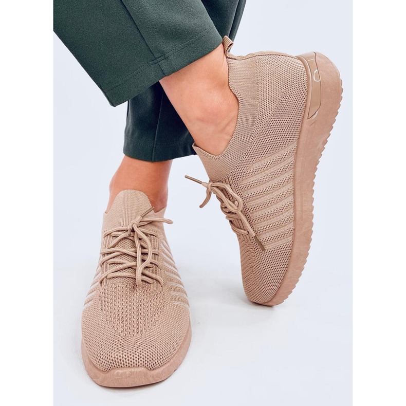 Sharpe Chaussures de sport chaussettes kaki beige 1