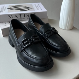 Vinceza Mocassins En Cuir Pour Femmes Élégantes Noir Triana 1
