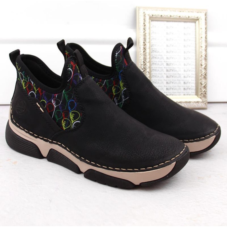 Confortable Rieker 45957-00 W RKR697 noir 2