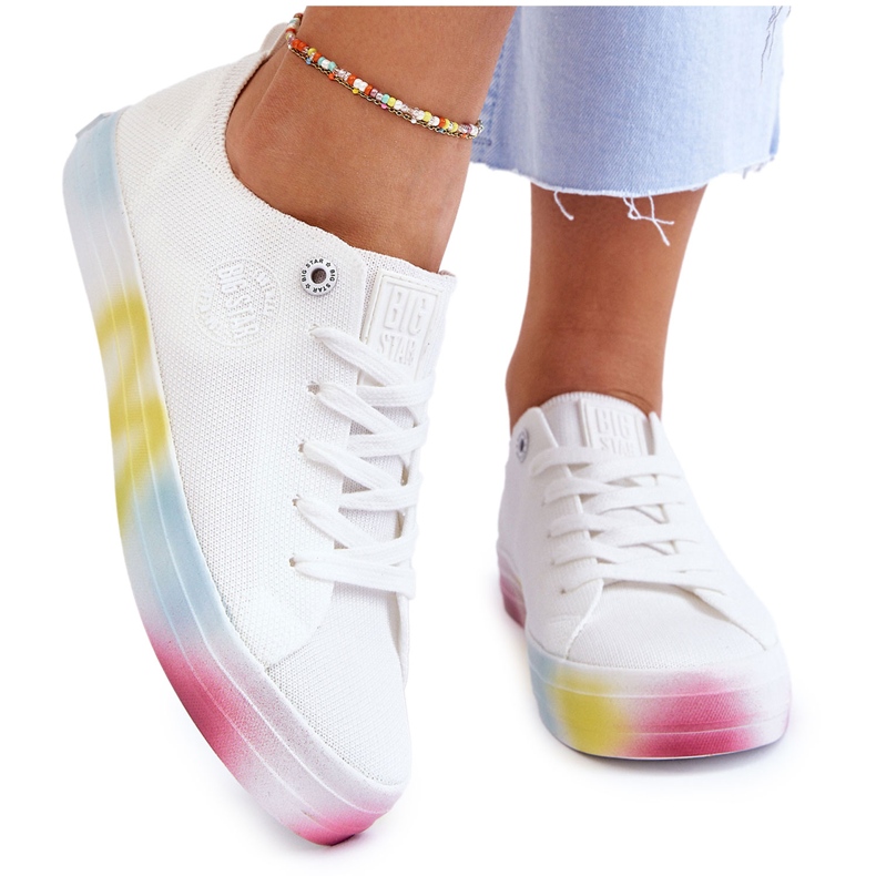 Sneakers pour femmes avec Big Star coloré LL274237 Blanc 4