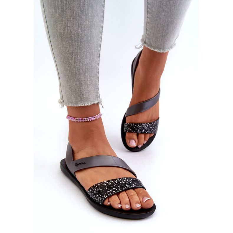 Sandales pour femmes 82429 Ipanema Vibe Sandal Fem Noir et Argent 2