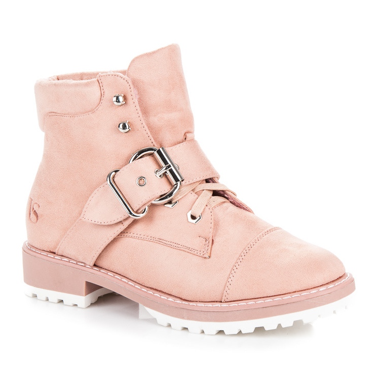 Vices New Collection Trappeurs en suède rose 1