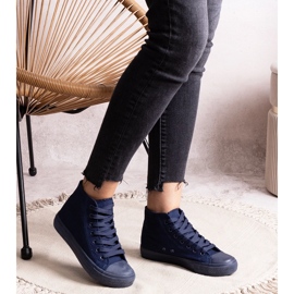 Baskets montantes bleu marine par Raffie 1