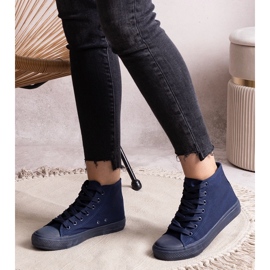 Baskets montantes bleu marine par Raffie 2