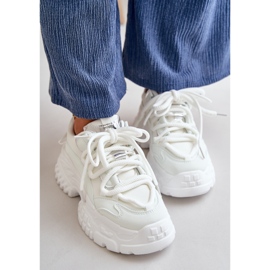 Baskets pour femmes à semelle massive, blanches Nevela 6