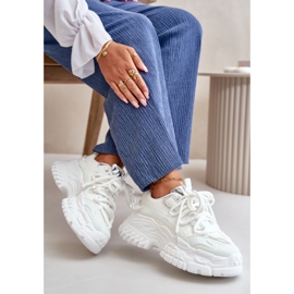Baskets pour femmes à semelle massive, blanches Nevela 7