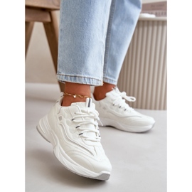 Chaussures de Sport Baskets en Cuir Eco Blanc Verilisse 2