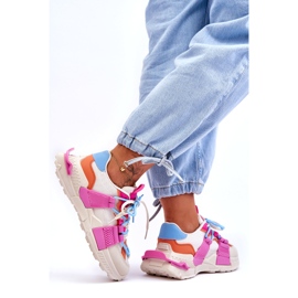 Seastar Chaussures de sport à lacets à la mode pour femmes, beiges et roses 1 Seastar Chaussures de sport à lacets à la mode pour femmes, beiges et roses 1