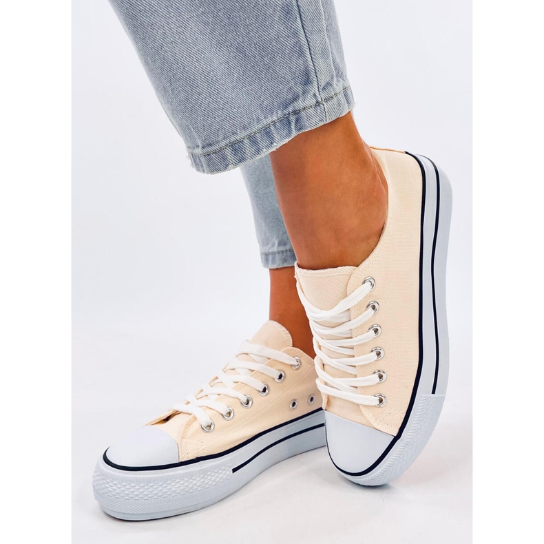 Baskets classiques femme Fargis Beige 2