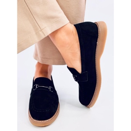 Mocassins femme en daim States Noir le noir 1